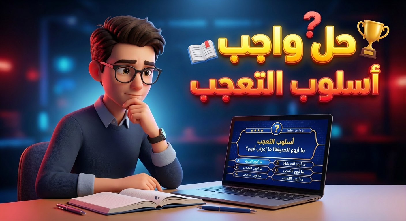 حل واجب أسلوب التعجب